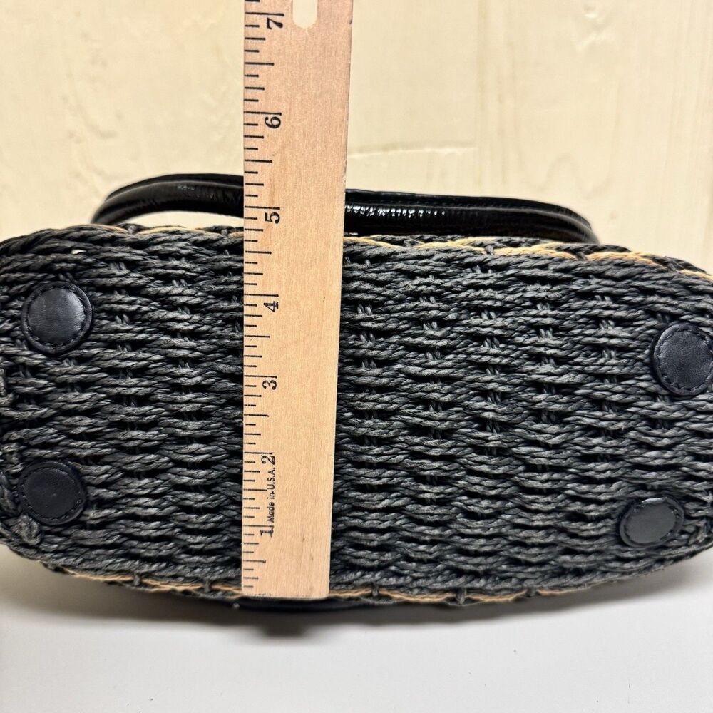 Vintage Brighton Woven Straw Shoulder Crossbody Handbag Purse - Picture 9 of 12